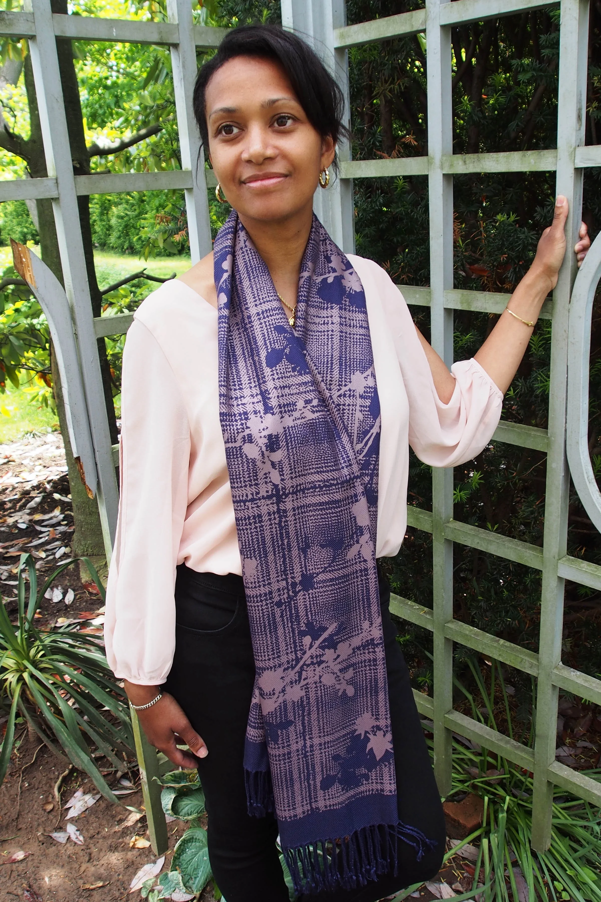 Dartmoor Check - Hand Printed Scarf — TWEEDLES
